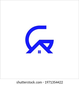 Letter G Home Logo Design Vector Sign