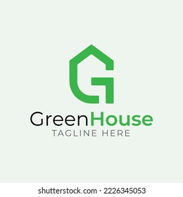 letter G - home logo - green logo