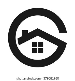 letter G home logo vector.
