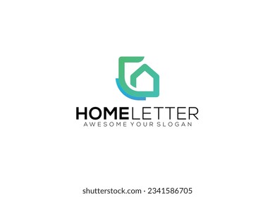 letter g home vector template design logo