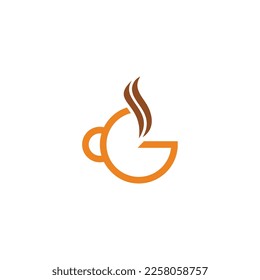 letter g hot cup simple geometric logo vector 