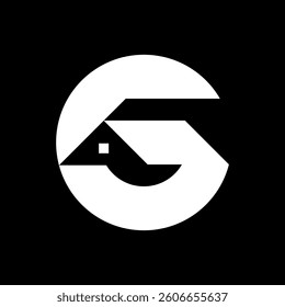 Letter G house bold creative logo design
