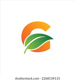 Letter G house leaf logo, Letter G green house logo, home care, simple linear house with leaf logo concept, garden logo vector, shady house icon, housing vector illustration, green home icon design 