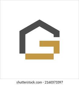 Letter G House Logo Design Template Element