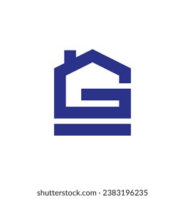 letter G house property real estate modern logo design template