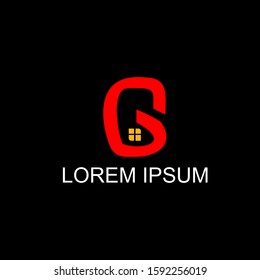 letter G house simple design template