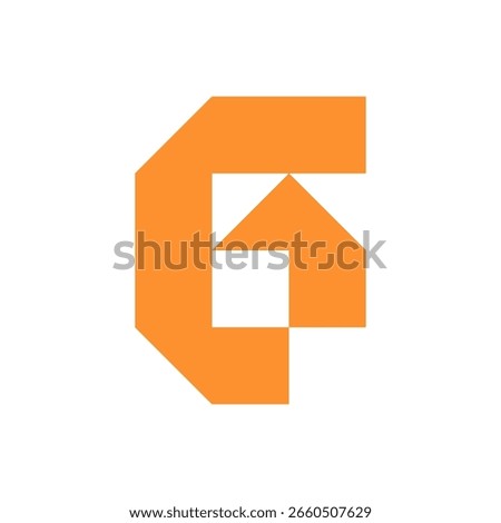 Letter G house simple geometric logo