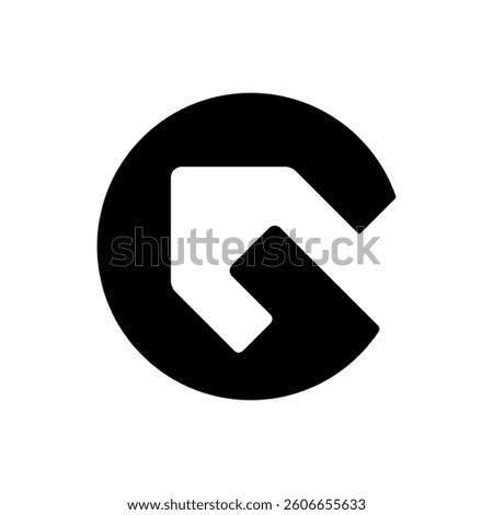 Letter G house simple negative space logo