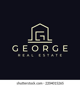letter G house vector logo design for real estate, property and construction