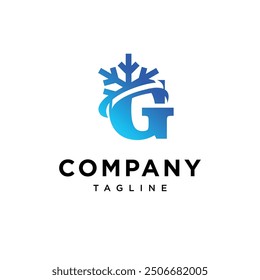 Letra G Icono de logotipo de hielo Vector