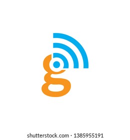 Letter G icon logo design concept signal