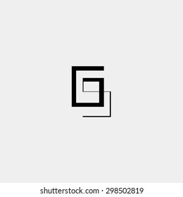 Letter G icon or logo design template elements. Vector Vector black and white minimalistic geometric sign.