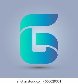 Letter G icon and logo template. New design and elegant typographic concept. blue