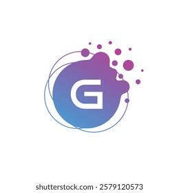 Letter G Initial Liquid Bubble Modern Logo Template