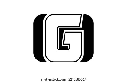 LETTER G INITIAL LOGO, WITH BLACK COLOR