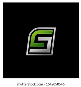 Letter G initial logo with green gradients color