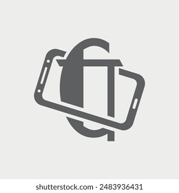 Letra G Diseño inicial del logotipo del teléfono. Este logotipo es muy adecuado para un servicio de reparación de teléfonos móviles, diseñador de App, tienda de telefonía, tienda web de electrónica, tienda de accesorios, vendedor restaurado.