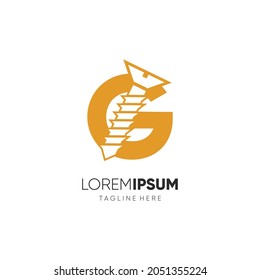 Letter G Initial Screw Logo Design Vector Icon Graphic Emblem Illustration Background Template