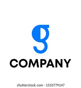 Letter G initial sign logo vector elements