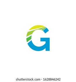 letter G initial sign logo design vector template