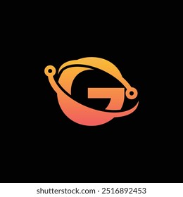 Letter G initial technology logo, G tech logo design vector template, G logo