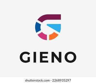 Letter G Initials Circular Process Circle Progress Simple Minimal Modern Monogram Vector Logo Design