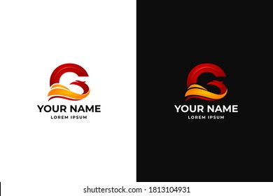 Letter G Initials with Eagle Logo Design