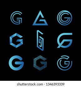 Letter G Initials Modern Logo Design