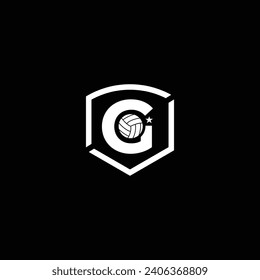 Buchstabe G mit dem Schild in Weiß. Ideal für Baller-Team- oder Sportteam-Logo
