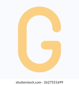Letter G Isolated Vector Icon, Flat Style Isolated Vector Icon. 