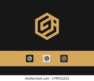 Logo-Design des Buchstaben G J. kreatives monochromes Monogramm-Symbol. Universelles elegantes Vektorsymbol. Premium Business-Logo. Grafisches Alphabet-Symbol für Unternehmensidentität