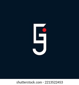 Letter G j logo simple logo Free Vector