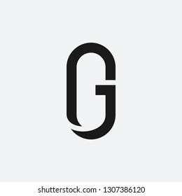 Letter G and J vector 