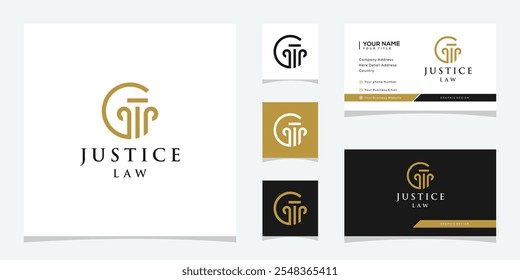 letter G justice scale law firm logo design inspiration