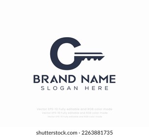 Letter G key logo vector templates 