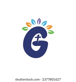 Letter G Kids Church Logo Design Template Inspiration, Vector Illustration.