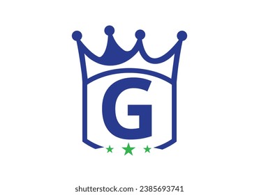 Letter G king crown Design Vector Template. letter logo icon design with king crown Template 