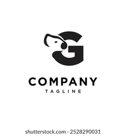 Letter G Koala Logo Icon Vector