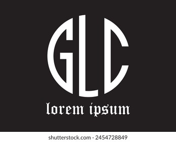 Letter G, L, C logo vector illustration. Creative logo for business, GLC, luxury, alphabet A-Z, premium logo. Can use for logo, infographic, banner, poster, web design. Isolated on black background. 
