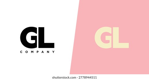 Letter G and L, GL logo design template. Minimal monogram initial based logotype.