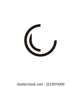 Letter G and L line geometric symbol simple logo vector