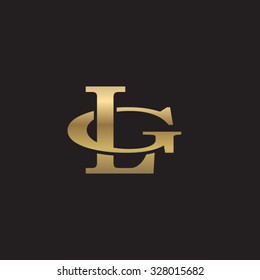 letter G and L monogram golden logo
