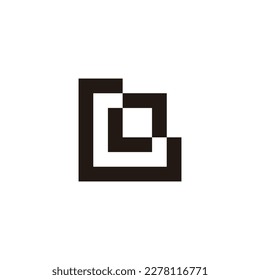 Letter G and L square geometric simple symbol logo vector