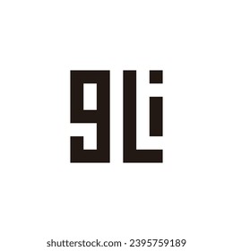 Letter g L t i square geometric symbol simple logo vector