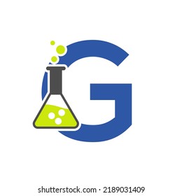Letter G Lab Logo Concept Science Stock Vector (Royalty Free ...