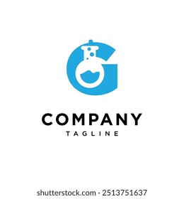Letra G Ciencia de laboratorio Icono de logotipo Vector