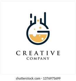 Letter G Labs Logo Design Element. Suitable for labs logo, scientist community, etc.