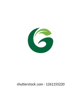 Letter G with Leaf