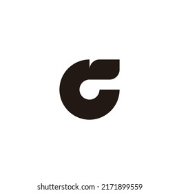 Letter G leaf, cool geometric symbol simple logo vector
