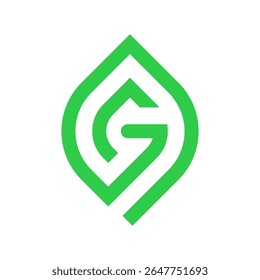 Letter G leaf creative logo design